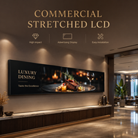 Pantalla LCD Ultra Ancha Estirada para Montaje en Pared, Señalización Digital Comercial para Aeropuertos, Disponible 24/7, OEM