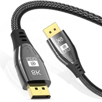 Alliage de zinc 8K 60Hz 4K 144Hz DP DP 1.4 câble mâle à mâle pour PS4 PS5 moniteur projecteur ordinateur portable PC TV