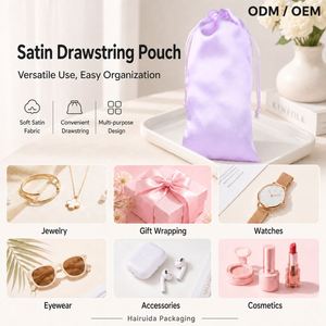 ถุงผ้าซาตินผูกโบว์สำหรับห่อของขวัญจากโรงงานโดยตรง - Product Image 2