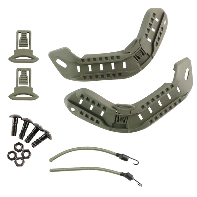 Fiberglass Modular ACH ARC Helmet Side Rails Kit Lightweight Tactical Rail for Children's Riding Sports