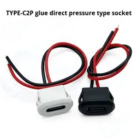 Prise de charge ovale pour véhicule électrique, étanche, USB Type C, 3A, 2P, injection directe, connecteur femelle modifié