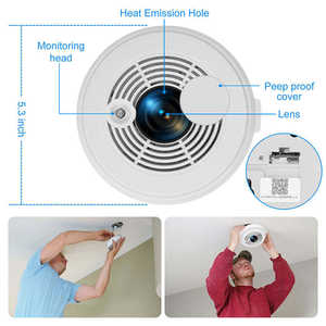 Mini caméra de détecteur de fumée à vision nocturne WiFi multi-utilisateurs - Product Image 5