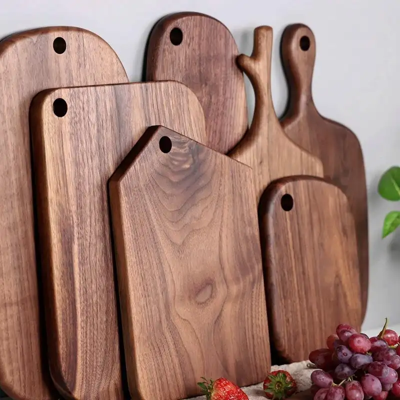 China Wholesale Blanks Custom Live Edge Large Round Thick Walnut Acacia Wooden Cutting Board for Kitchen