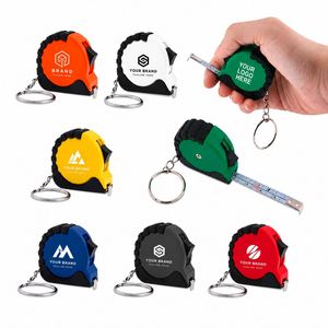 Custom logo Promotional Gift Portable Mini <b>Steel</b> Tape Measure 1M Keychain Measuring Tape Keychains - Product Image 1