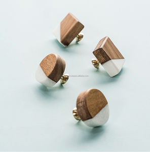 Boutons de tiroir modernes et polyvalents en bois perlé et résine pour meubles pour cuisine chambre à coucher salle de bain hôtel salon - Product Image 3