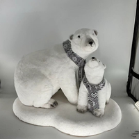 Ours polaire en peluche grandeur nature, jouet réaliste en forme d'ours polaire debout pour la décoration de la maison