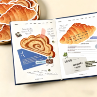 Notes autocollantes Croissant & Bear