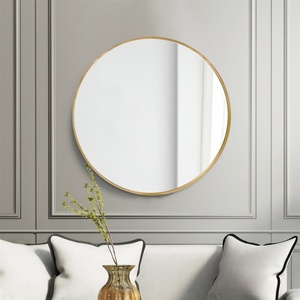 Decoration Modern Gold Metal Frame <b>Wall</b> Hanging Round Mirror for Home - Product Image 1