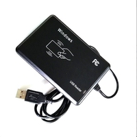Lecteur de carte de bureau USB RFID EM4100 TK4100 Lecteur de carte Sortie de clavier de données Lecteur de bureau noir pour carte 125KHz