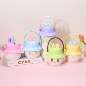 <span class=keywords><strong>Bouteille</strong></span> d'eau <span class=keywords><strong>isotherme</strong></span> sous vide pour enfants de 14 oz avec pailles anti-fuite à double paroi, sans BPA, résistante au <span class=keywords><strong>froid</strong></span>, en acier inoxydable, style mignon - Product Image 3