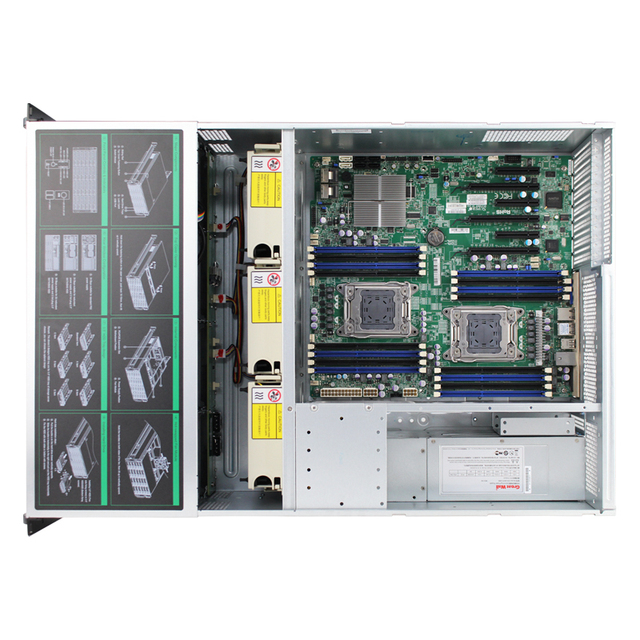 Factory Price S465-08 12Gb Mini-SAS Backplane 4U 19-inch Rackmount 650X437.5X176mm Hot-swap Server Chassis PC Case E-ATX M/B