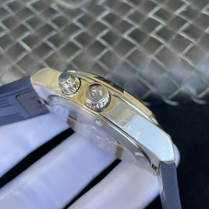 Reloj de Diseño Personalizado para Hombre, Caja de Acero, Esfera Azul, Correa de Goma, Cristal de Zafiro, Luminoso, Resistente al Agua 50 Bar, Doble Hora - Product Image 4