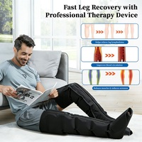 Bottes de massage des jambes à compression d'air réglables avec contrôle par minuterie pour la circulation et le soulagement de la douleur, massage complet des jambes