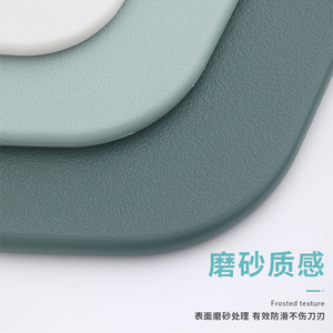 Tabla de cortar de plástico rectangular antibacteriana apta para lavavajillas para uso en la cocina - Product Image 4