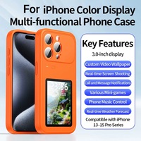 Casing HP Mewah Pintar AI NFC Anti Benturan TPU+PC untuk 17/16/15/14 Pro Max Dilengkapi Layar Warna dan Pelindung Layar