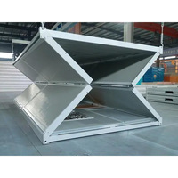 Maison conteneur pliable de type Z, préfabriquée, modulaire, extensible, à ossature en acier, design moderne, pour bureau, ferme, dortoir de chantier temporaire