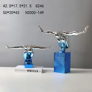 Escultura de Agua Saltando de Tamaño Real, Arte Creativo en Galvanoplastia, Figura de Resina para Decoración, <span class=keywords><strong>2026</strong></span> - Product Image 1