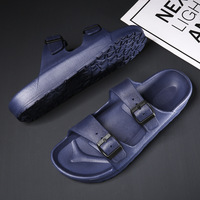 Sandales de sport unisexes à deux sangles en EVA pour hommes et femmes, avec boucle réglable, tongs d'été, logo personnalisé