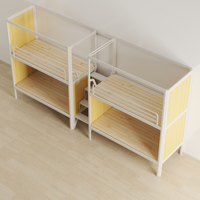 Camas literas de hierro para cuatro personas, camas dobles para escuelas, unidades de apartamentos para personal y trabajadores, camas literas para estudiantes en dormitorios.