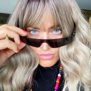 Gafas de Sol Deportivas Punk con Marco Pequeño y Logotipo Personalizado, Gafas de Sol Steampunk sin Montura Coloridas para Hombre y Mujer, Moda 2022 - Product Image 2