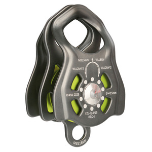 Equipo de Rescate y Escalada con Cuerda de 15 mm, Polea Doble Serie H Shinda FZL-Q-4/15 - Product Image 1