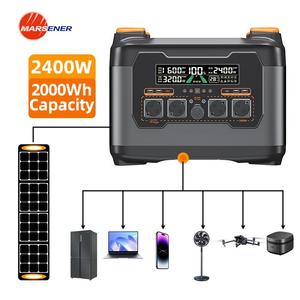 เครื่องกำเนิดไฟฟ้าพลังงานแสงอาทิตย์แบบพกพา 2400w 2000Wh สถานีไฟฟ้าพกพา ช่องเสียบ EU US 230V LiFePO4 สำหรับใช้ในครัวเรือนและกิจกรรมกลางแจ้ง - Product Image 3