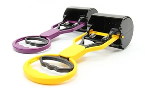 Recogedor de desechos de plástico para perros y gatos, mango largo ecológico, mandíbula esencial para recoger residuos de mascotas para limpiar mascotas - Product Image 3