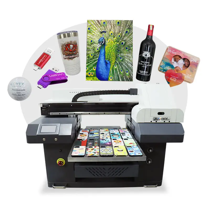 Jucolor A2 Inkjet Printers Uv Alle Materiaal En Vorm Leer 6090 4060 Uv Grootformaat Printer