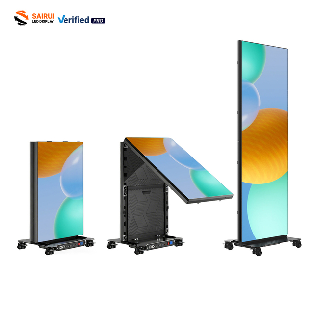 Indoor Hd Led Poster Screen Foldable Electronic Led Poster Screen Full Color Movable Commercial Display Advertising