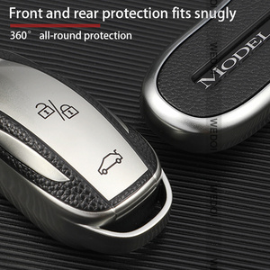 เคสกุญแจรถยนต์หนัง TPU ผิวสัมผัส,กระเป๋าหุ้มกุญแจ <span class=keywords><strong>Fob</strong></span> สำหรับ <span class=keywords><strong>Tesla</strong></span> รุ่น X/y/ 3 /S ที่ใส่กุญแจปลอกหุ้มกุญแจ TPU นิ่มป้องกันเต็มรูปแบบ - Product Image 5