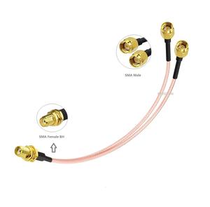 <span class=keywords><strong>Cable</strong></span> de extensión paralelo SMA hembra Dual SMA macho RG316 4G LTE enrutador <span class=keywords><strong>WiFi</strong></span> móvil longitud personalizada Coaxial <span class=keywords><strong>Y</strong></span> Splitter <span class=keywords><strong>Cable</strong></span> cobre - Product Image 2