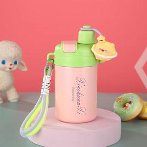 2024 nouveau produit bouteille d'eau intelligente pour enfants bouteille d'eau isolée en acier inoxydable avec paille thermos tasse avec paille - Product Image 5