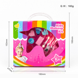 Kit de <span class=keywords><strong>Maquillaje</strong></span> Cosmético <span class=keywords><strong>para</strong></span> <span class=keywords><strong>Niñas</strong></span>, Unicornio Rosa, Seguro, No Tóxico, Lavable, Sombra de Ojos Colorida, Brillo, Colorete, Brocha, Set de Regalo - Product Image 5
