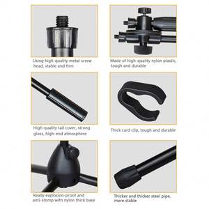 LKT-803 LEKETE Soporte de Micrófono Profesional de Estudio con Trípode y 2 Clips para Micrófono - Product Image 5