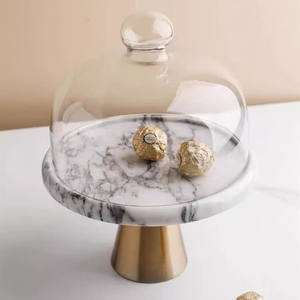 Nuevo Diseño Especial Elegante Soporte <span class=keywords><strong>de</strong></span> Exhibición para Pasteles <span class=keywords><strong>de</strong></span> Boda y Comunión con Cúpula <span class=keywords><strong>de</strong></span> Cristal - Product Image 3