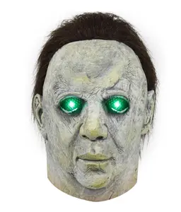 Allo yeni cadılar bayramı süslemeleri parti kostüm lateks Mascaras De korku Moonlight panik şövalye maskesi Michael Mask maskesi