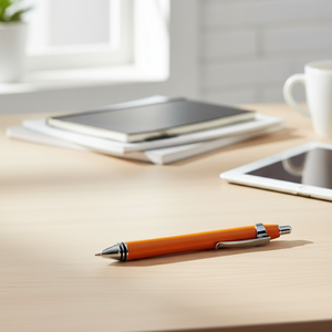 Penna a Sfera in Metallo Arancione con Inchiostro Nero, Penna Promozionale Originale, Corpo Resistente e Elegante - Product Image 3