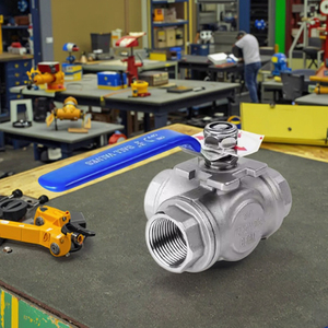 Nhà Sản Xuất Bán Buôn 304 Thép Không Gỉ Ba Cách Hướng Dẫn Sử Dụng Threaded Bóng Van Hướng Thay Đổi On-Off Van OEM - Product Image 5