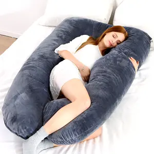 Factory Supplier Custom Wholesale U-Shaped Super Soft Pregnancy Pillow Maternity Pregnant Body Pillow For Side Sleeping