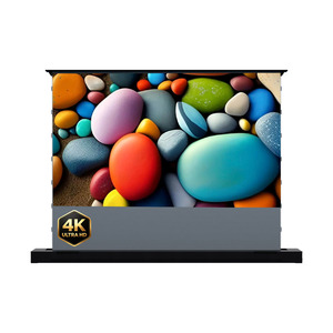 Écran de projection <span class=keywords><strong>motorisé</strong></span> ALR SHENGMU DS-01 4K argenté, portable, sur pied, 92 pouces, <span class=keywords><strong>pour</strong></span> cinéma maison, 16:9, cristal noir - Product Image 4