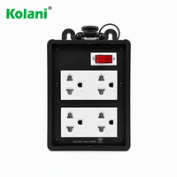 Enchufe de Superficie Industrial Kolani IP44 Resistente a la Intemperie con Interruptor de Encendido e Indicador Rojo, PVC Ignífugo para Exteriores y Talleres