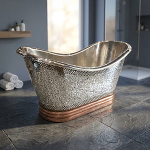 Baignoire balnéo autoportante de luxe en cuivre cgeap - Product Image 1