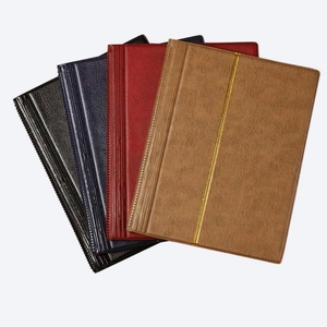 Cuir artificiel vintage 250 pochettes <span class=keywords><strong>10</strong></span> pages 4 couleurs <span class=keywords><strong>livre</strong></span> d'album de collecte de pièces <span class=keywords><strong>en</strong></span> euros - Product Image 1