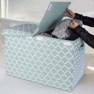 Caja de Almacenamiento con Compartimentos, Contenedor de Tela Ecológica con Doble Tapa - Product Image 6