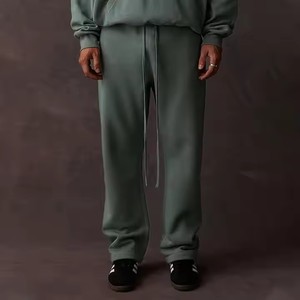 <span class=keywords><strong>Pantalon</strong></span> de survêtement à jambes larges avec logo brodé sur mesure <span class=keywords><strong>pantalon</strong></span> de survêtement en coton éponge français avec cordon de serrage <span class=keywords><strong>pantalon</strong></span> de survêtement ample - Product Image 2