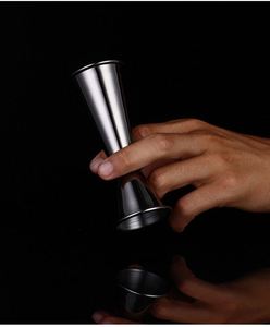 Jigger doseur personnalisé en acier inoxydable pour whisky, 30/60 ml (1oz/2oz), argent, or rose, noir, vente en gros - Product Image 4