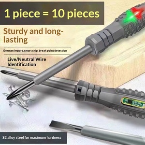 Tournevis à pointe magnétique haute luminosité à LED et couple élevé, stylo de mesure de tension pour électriciens, détection intelligente de point de rupture, OEM - Product Image 5