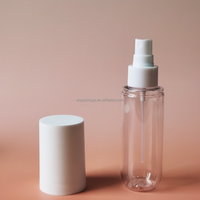 Flacon de parfum cylindrique vide en PET coloré personnalisé, rechargeable, avec bouchon blanc, pour parfum, plat, en vrac, 24/410, 300 ml