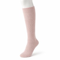 Chaussettes de soutien montantes avec panneau texturé sur le pied, bord côtelé et service de personnalisation de la marque