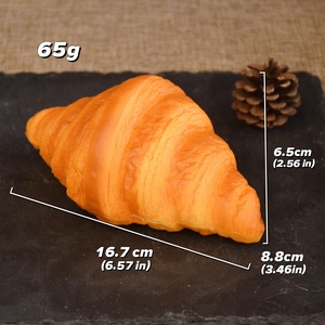 1pc, PU ,6.57inch High Simulation Croissant Bread, Fake European Soda Bread, Food <b>Toys</b> ,Model Window Display Decor - Product Image 3